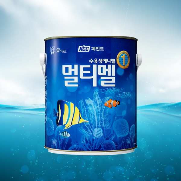 KCC 숲으로홈앤멀티멜(반광)-라이트옐로우 0.9L 건축용도료 수성 DIY