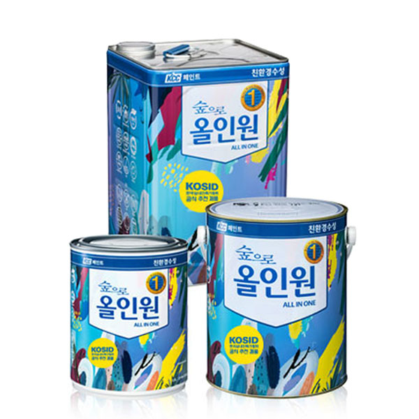 KCC 숲으로올인원(무광)-백색 3.78L 건축용도료 수성 DIY