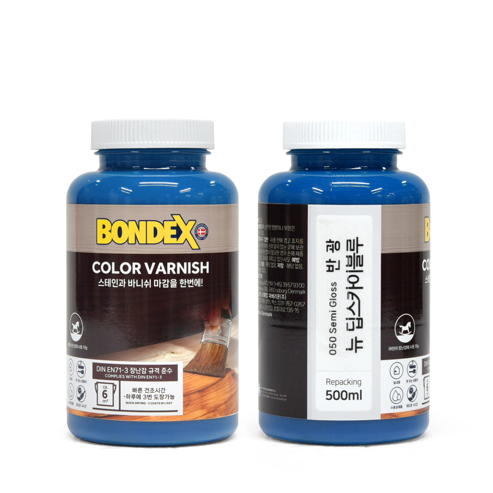 본덱스 수용성 컬러 바니쉬 반광 500ml